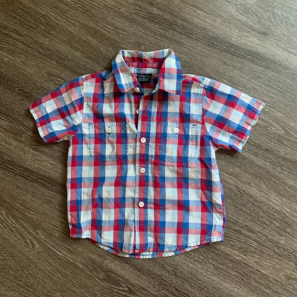 Toddler Boy's Short Sleeve Button Up